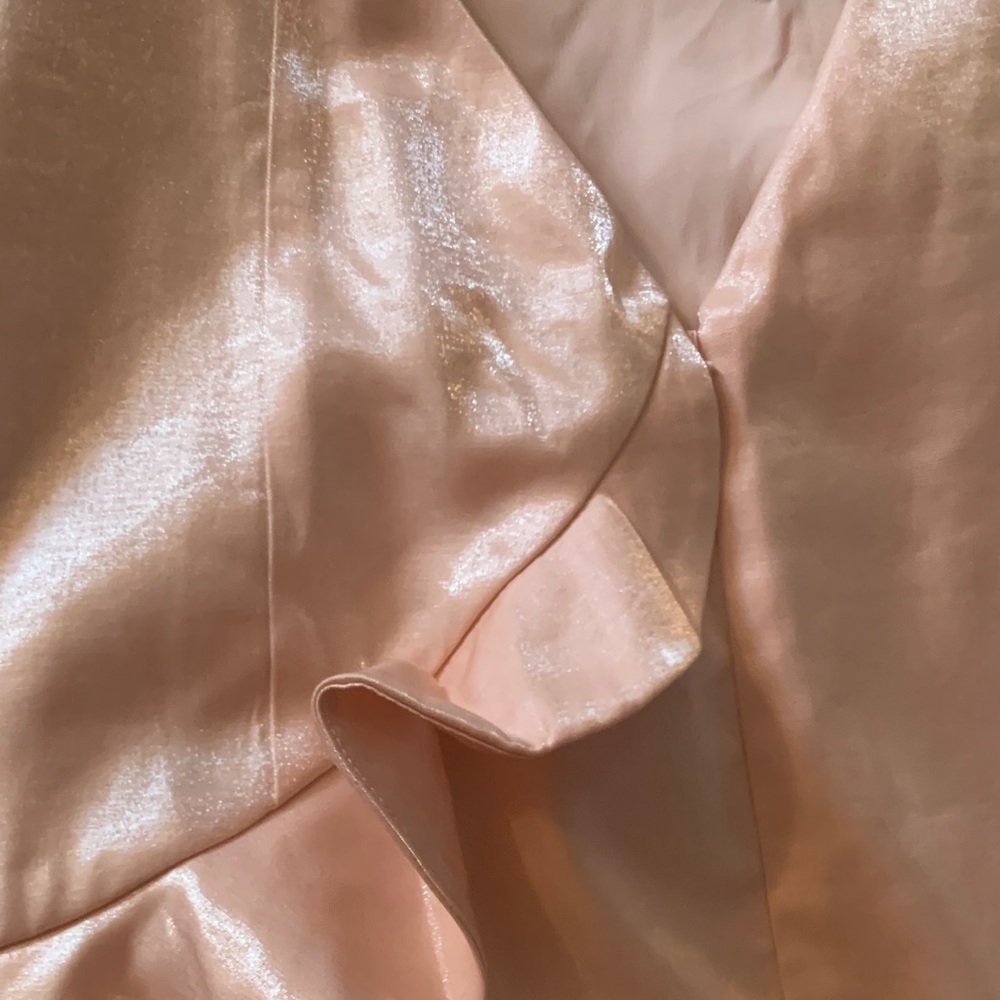 Lovers + Friends Satin Ruffle Slip - Peach - Picture 7 of 12